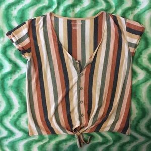 American eagle striped blouse